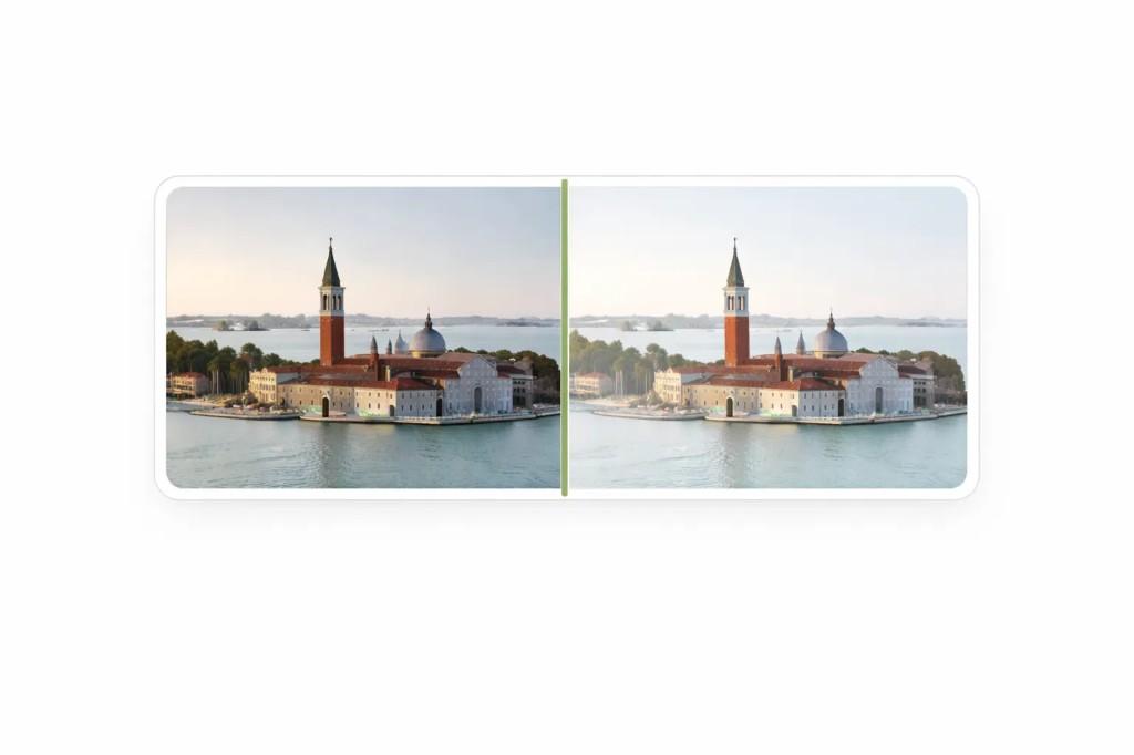 Before and after comparison showing original and compressed JPG image quality