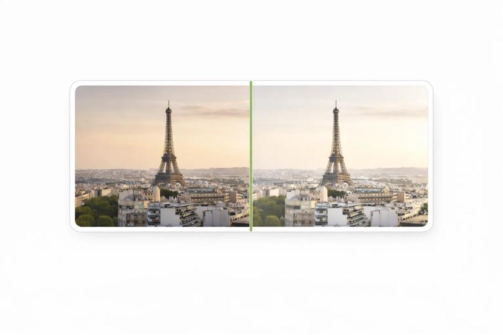 Before and after comparison showing original and compressed WebP image quality