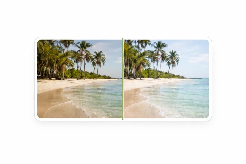 Before and after comparison showing JPEG and WebP conversion with preserved visual quality