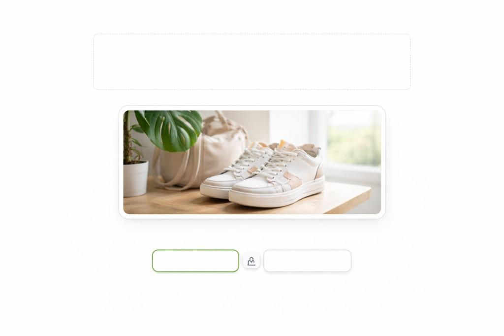 Image resizer interface with upload area, preview, and width and height controls with aspect ratio lock